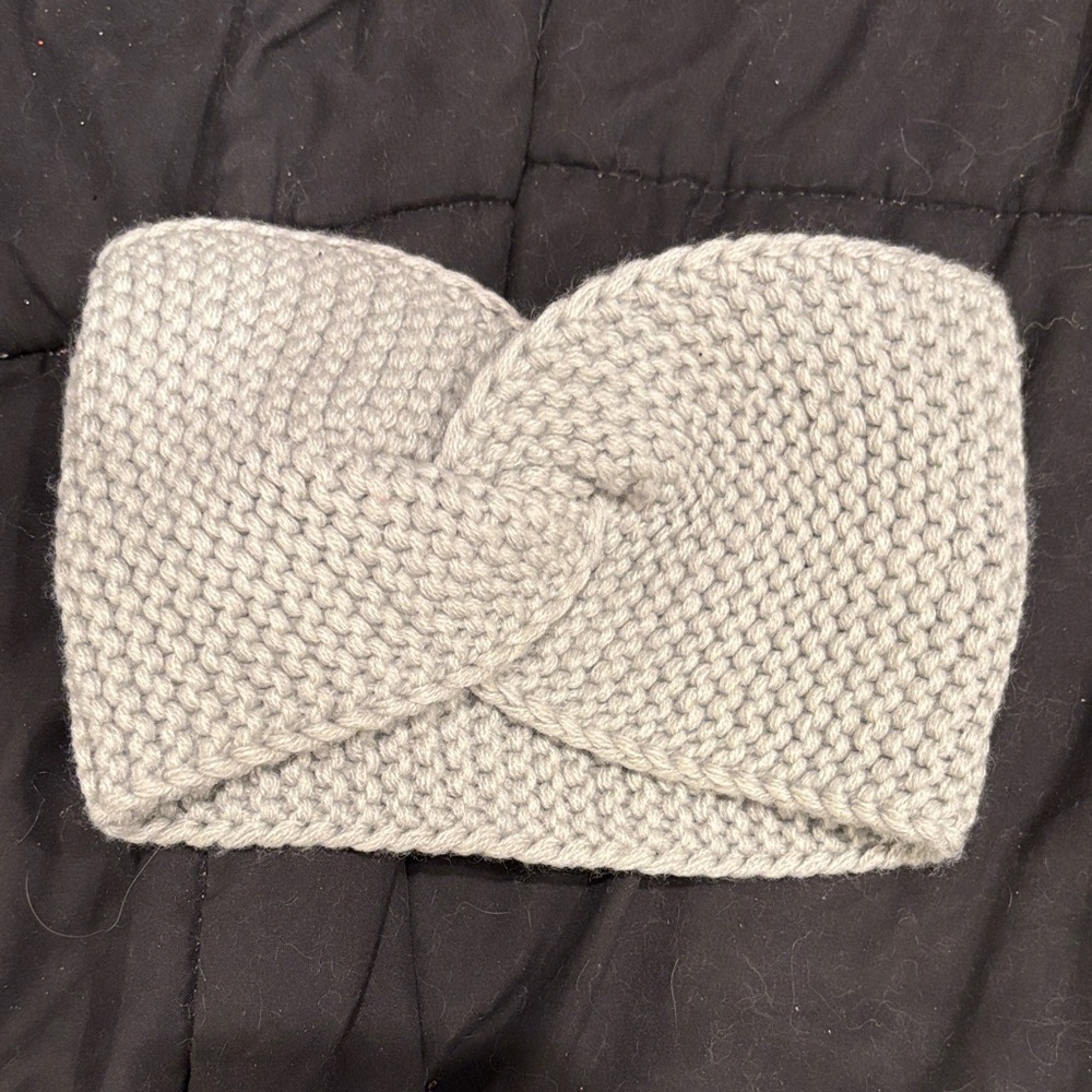 Cozy Gray Knit Headband